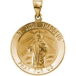 14K Gold Saint Jude Religious Medal [H]