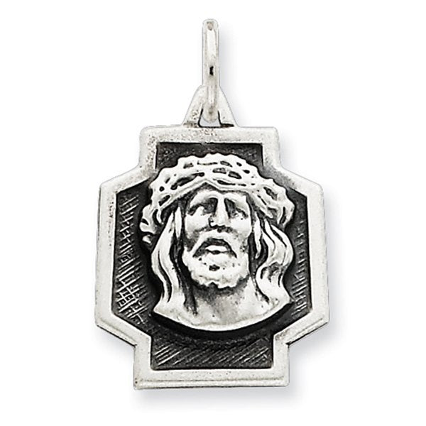 Sterling Silver Antiqued Ecce Homo Medal