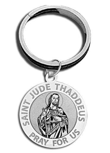 Saint Jude Religious Engravable Keychain
