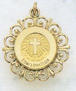14K Gold Confirmation Medal