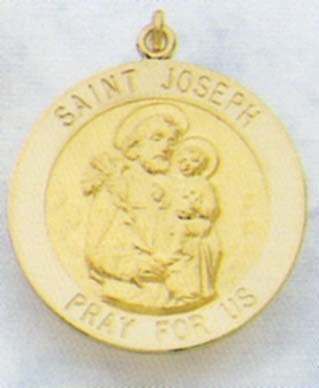 Saint Joseph Round Religious Medal