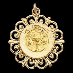 14K Gold First Hold Communion Medal