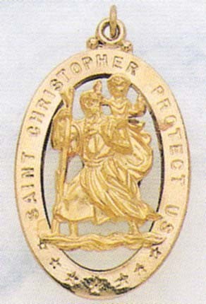 14K Gold Saint Christopher Medals