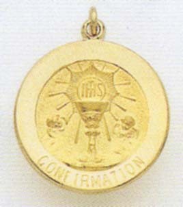 14K Gold Confirmation Medal