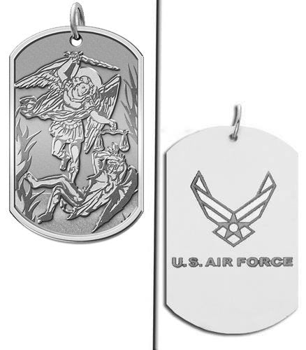 Saint Michael Doubledside AIR FORCE Dogtag Medal