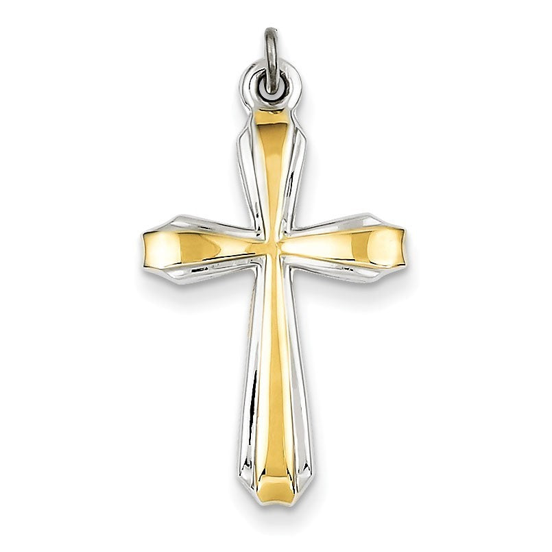 Sterling Silver & 18k Gold-plated Cross Pendant