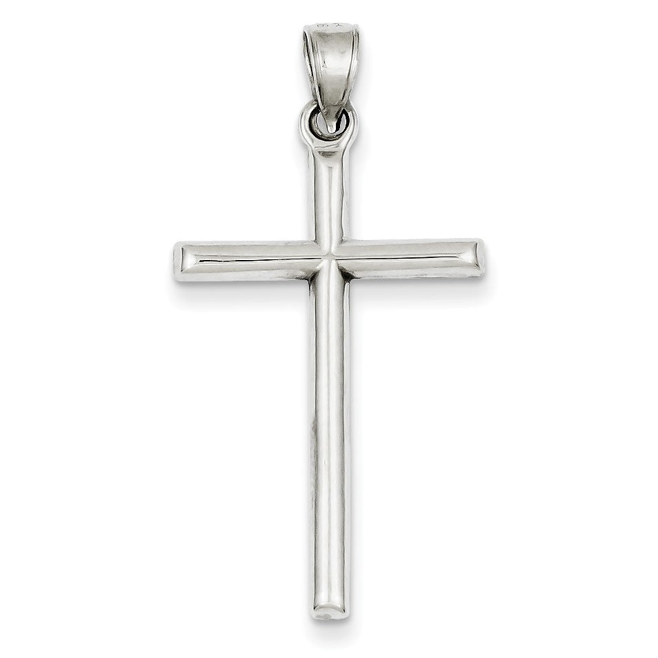 Sterling Silver Rhodium-plated  Cross Pendant