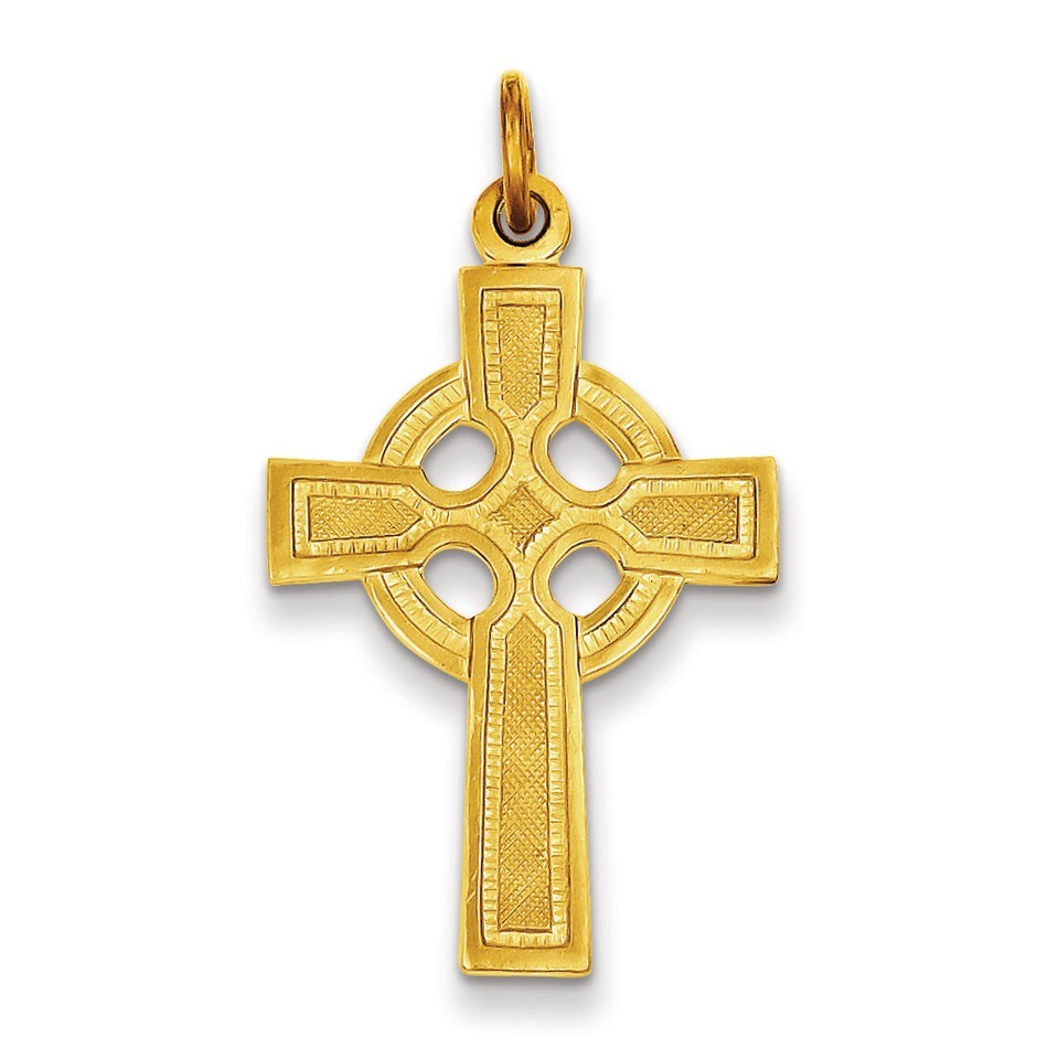 Sterling Silver & 24k Gold -plated Celtic Cross Pendant
