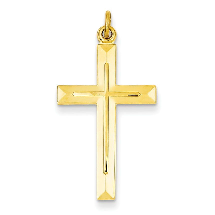 Sterling Silver & 18k gold Plated Cross Pendant