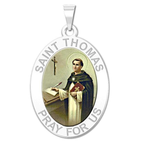 Saint Thomas Aquinas - Oval Medal