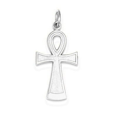 Ankh Cross Charm - Silver/Stainless