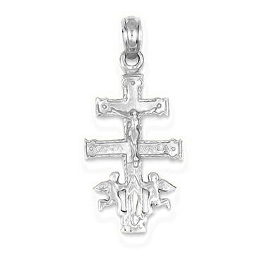 Cara Vaca Crucifix Pendant - Silver/Stainless