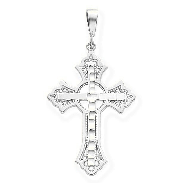 Diamond-cut Celtic Cross Pendant - Silver/Stainless