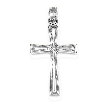 Diamond-cut X Cross Pendant - Silver/Stainless