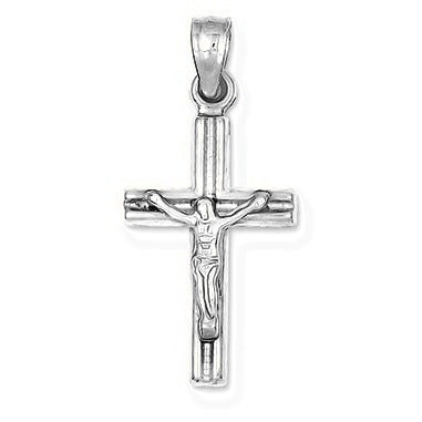Hollow Crucifix Pendant - Silver/Stainless