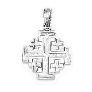 Jerusalem Cross Pendant - Silver/Stainless