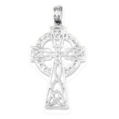 Polished Celtic Cross Pendant - Silver/Stainless