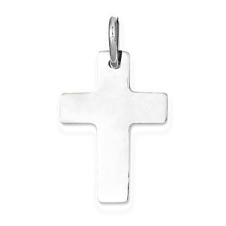 Polished Cross Charm - Silver/Stainless