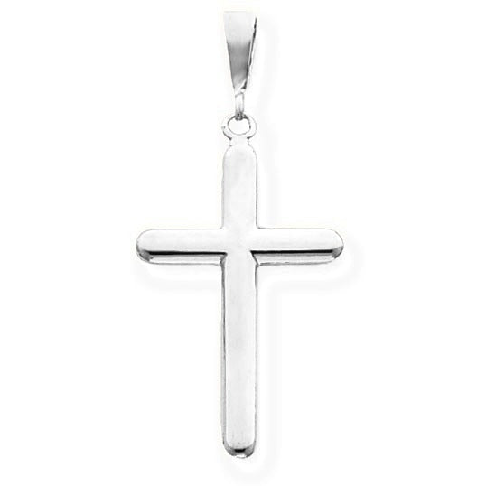 Polished Cross Pendant - Silver/Stainless
