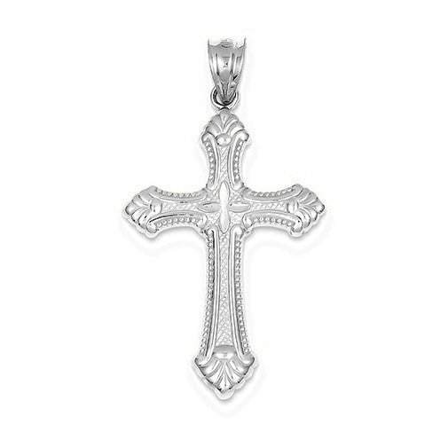 Polished Cross Pendant - Silver/Stainless