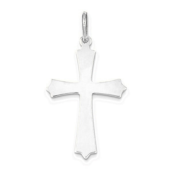 Polished Cross Pendant - Silver/Stainless