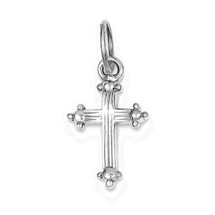 Small Cross Charm - Silver/Stainless