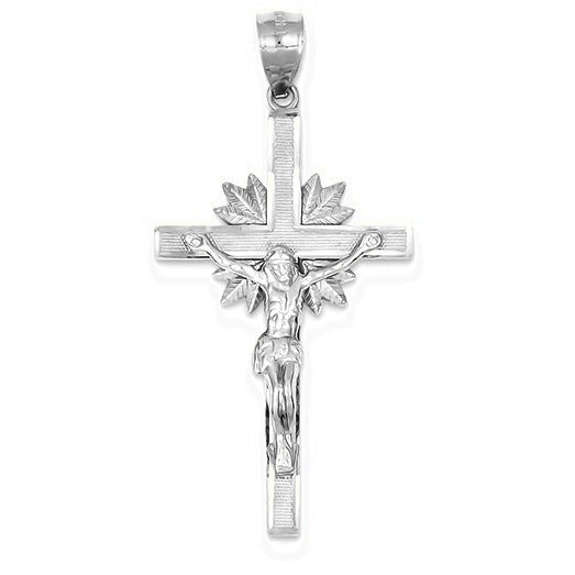Tri-color Crucifix Pendant - Silver/Stainless