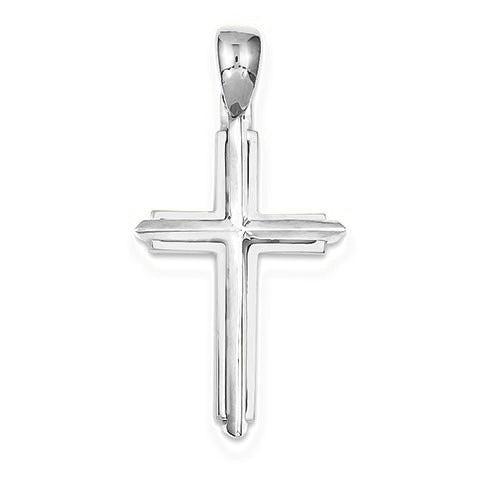 Fancy Cross Pendant - Silver/Stainless