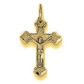 Diamond-cut Crucifix Charm - Gold