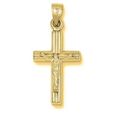 Hollow Crucifix Pendant - Gold
