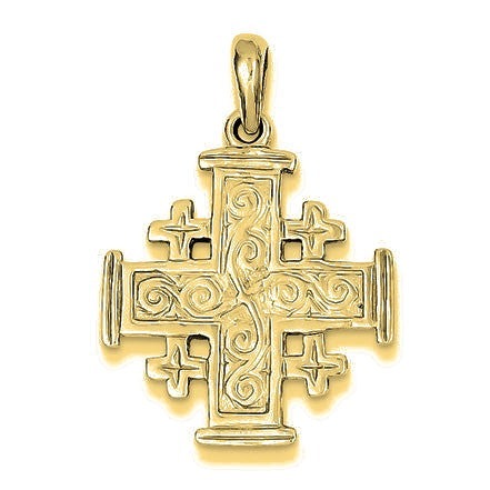 Jerusalem Cross Pendant - Gold