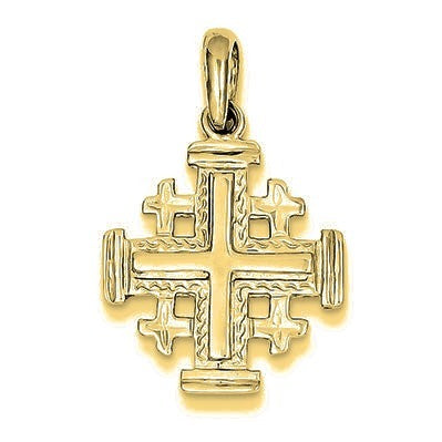 Jerusalem Cross Pendant - Gold