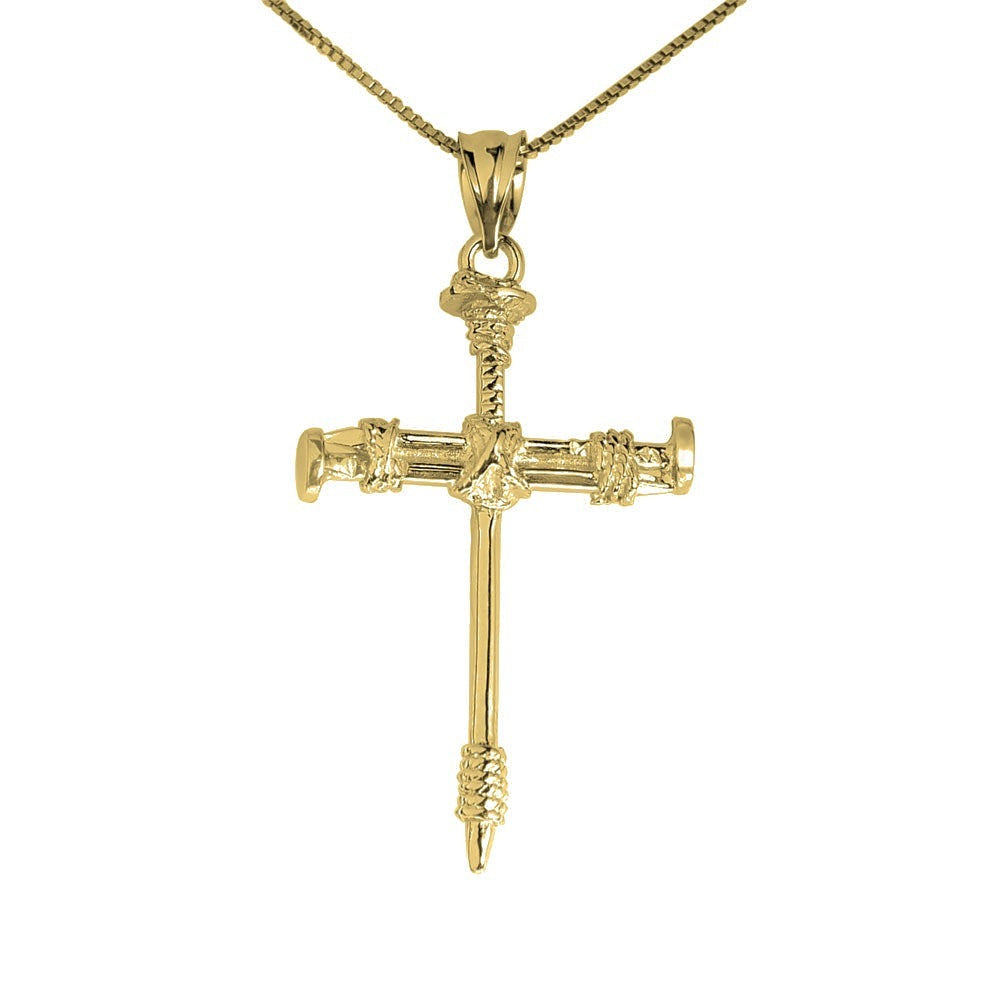 Nail Cross Pendant - Gold