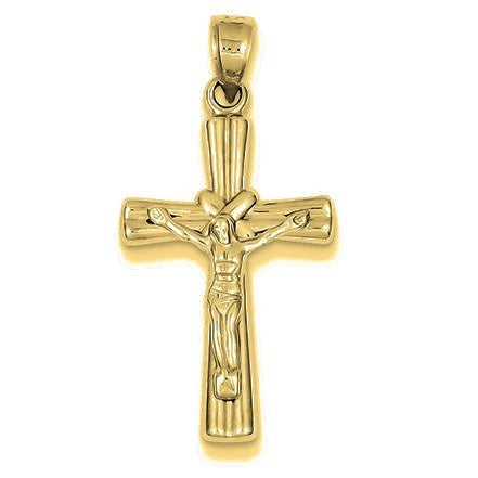 Reversible Crucifix/Cross Pendant - Gold