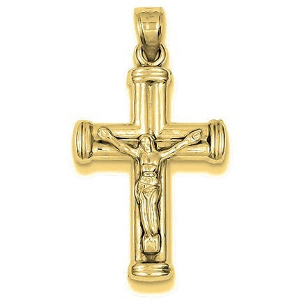 Reversible Crucifix/Cross Pendant - Gold