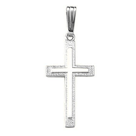 Solid Cross Pendant - Silver/Stainless
