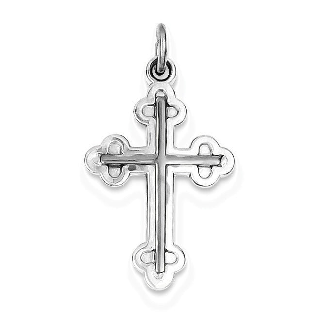 Gold -plated Cross Charm - Silver/Stainless