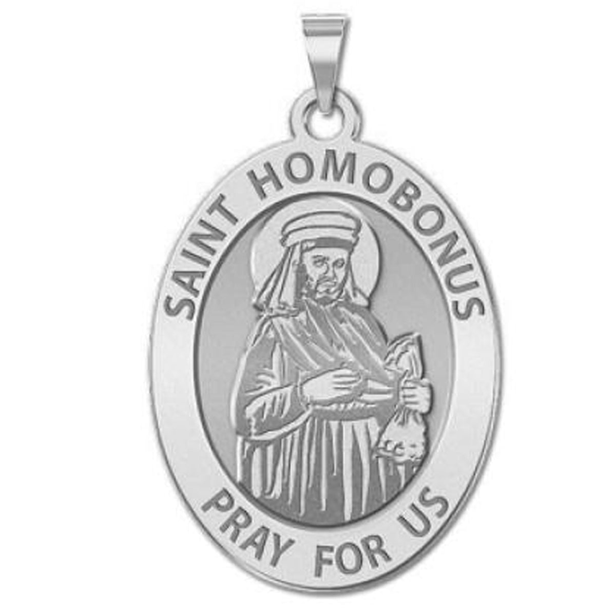 Saint Homobonus OVAL Medal