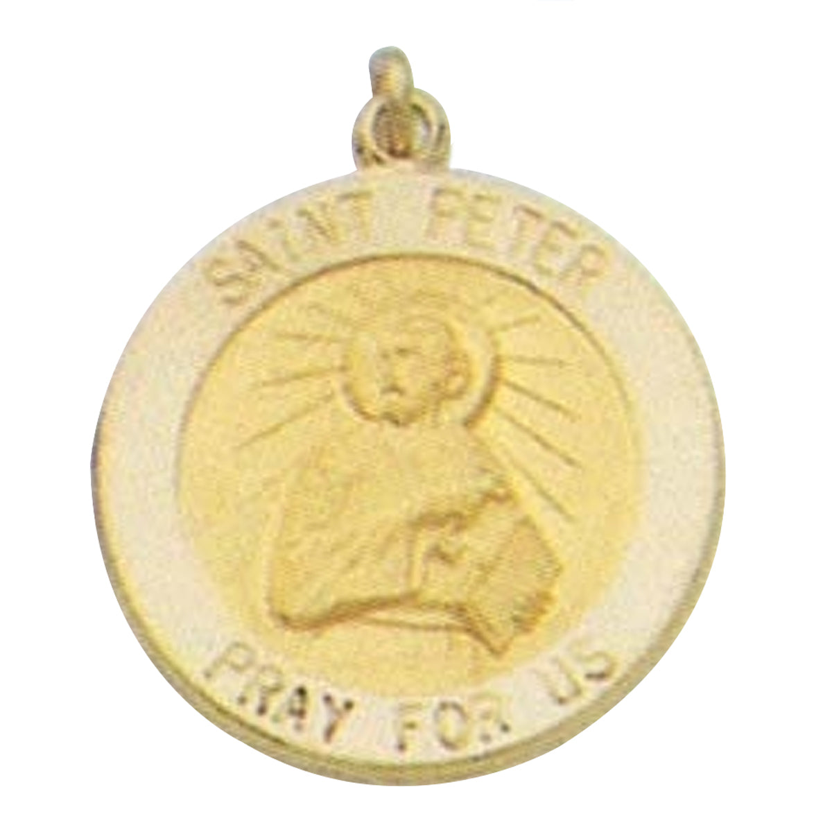 14K Gold Saint Peter the Apostle Religious Medal