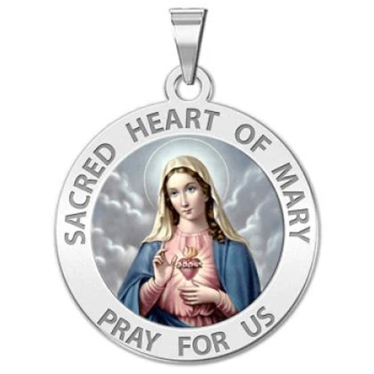 Sacred Heart Or Immaculate Heart of Mary Medal "Color"