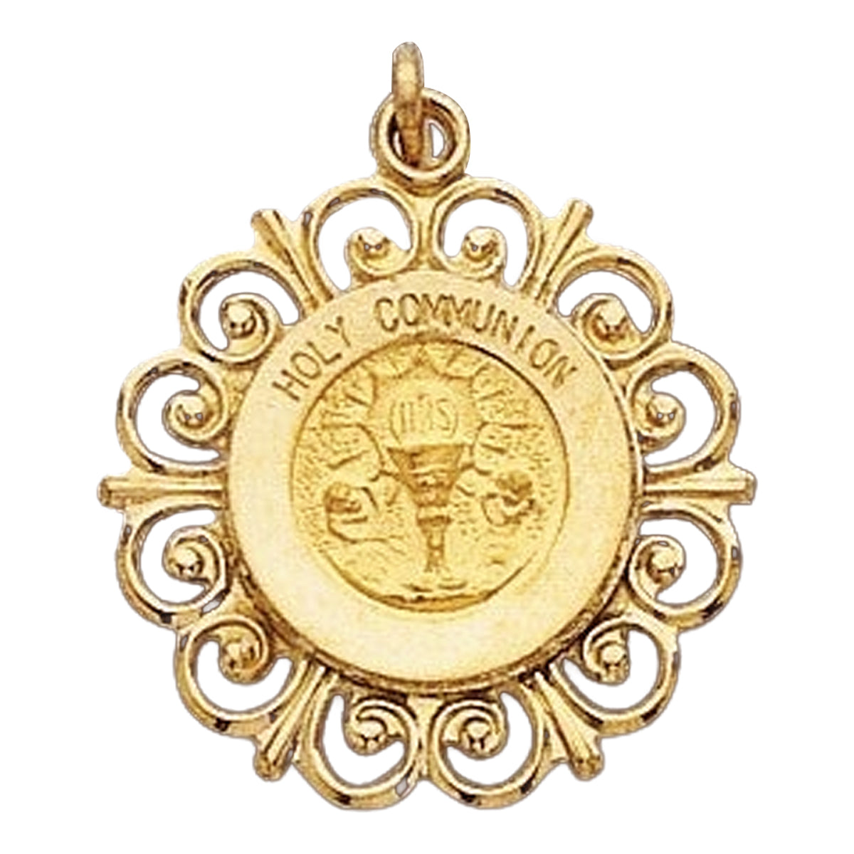 14K Gold First Holy Communion Medal