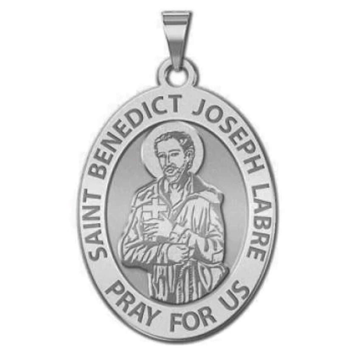 Saint Benedict Joseph Labre Oval Medal