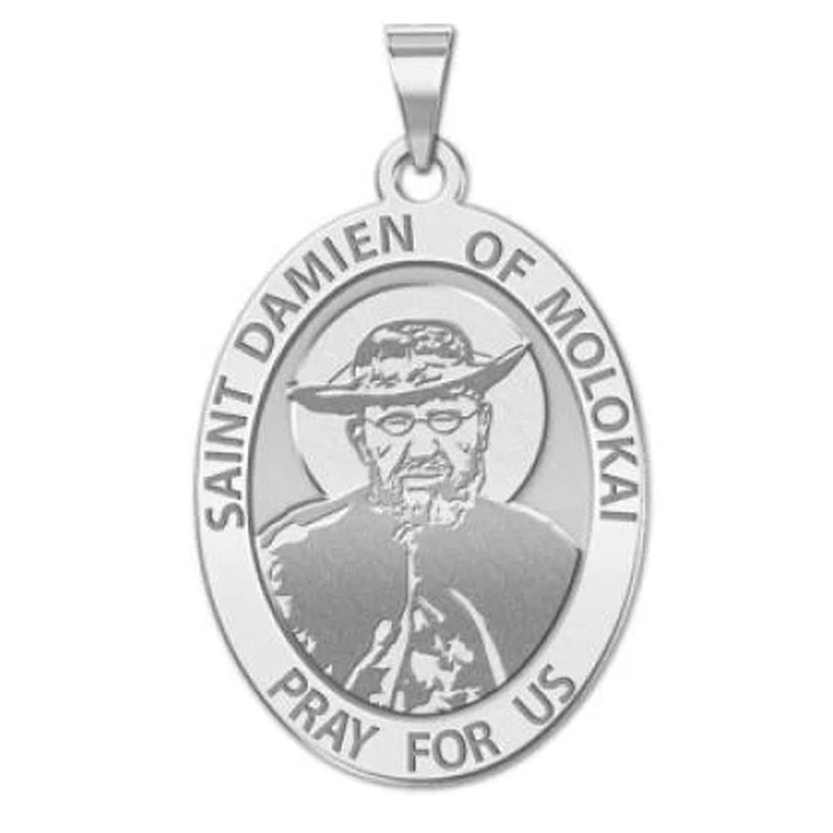 Saint Damien of Molokai OVAL Medal