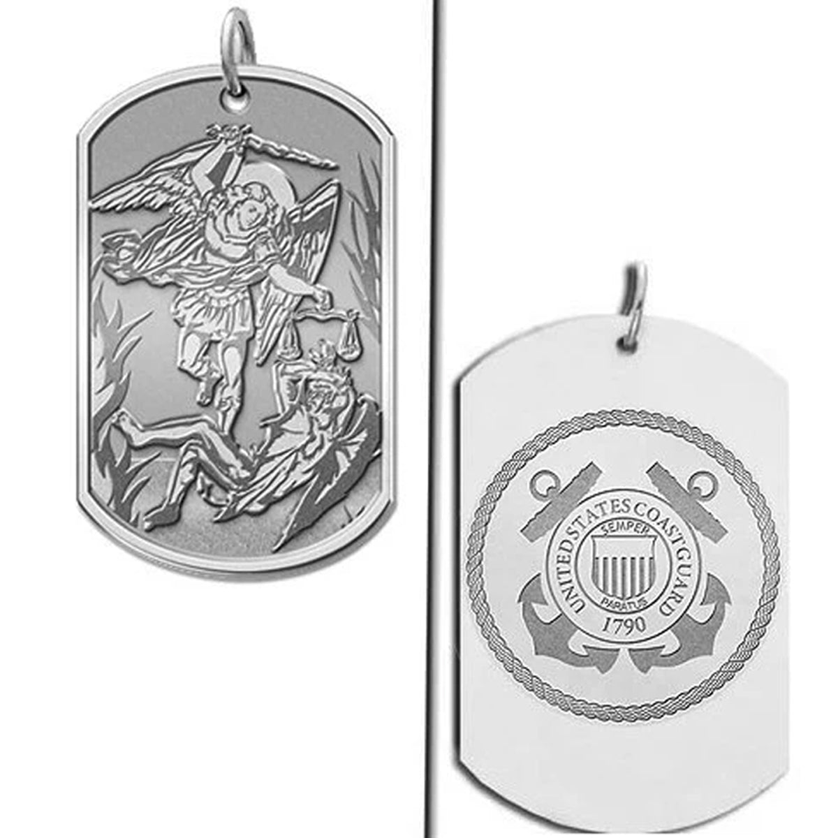 Saint Michael Doubledside COAST GUARD Dogtag Medal