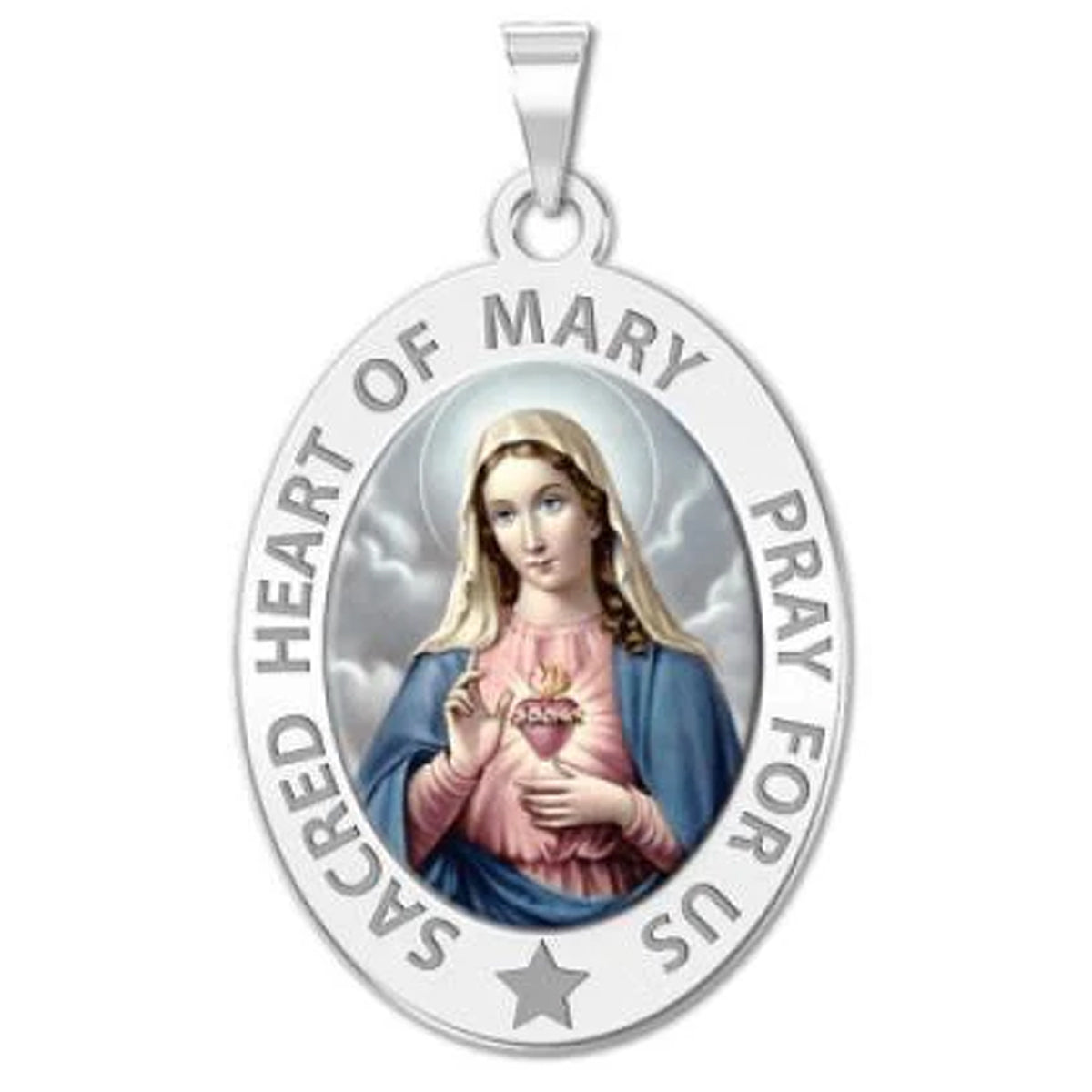 Sacred Heart or Immaculate Heart of Mary Medal Color