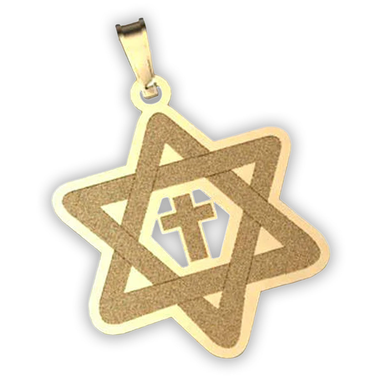 "Star of David" w/ Cross Cut-Out Pendant