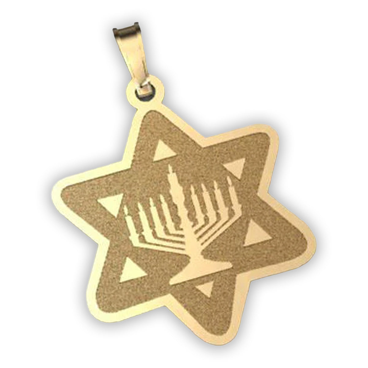 "Star of David" w/ Menorah Pendant