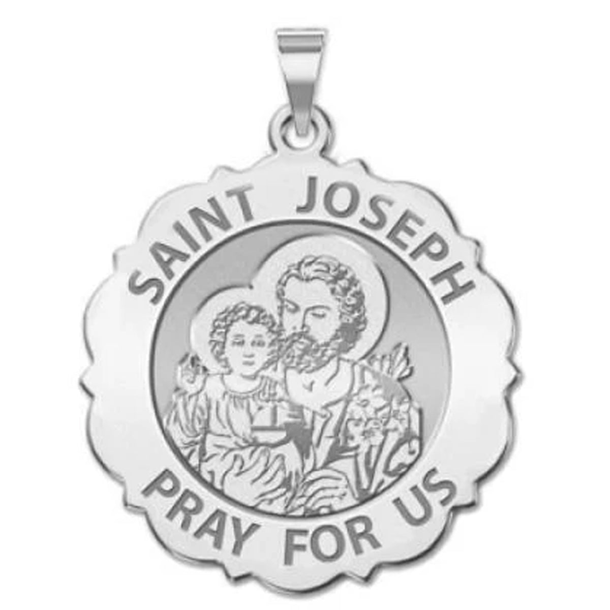 Saint Joseph Scalloped Medal