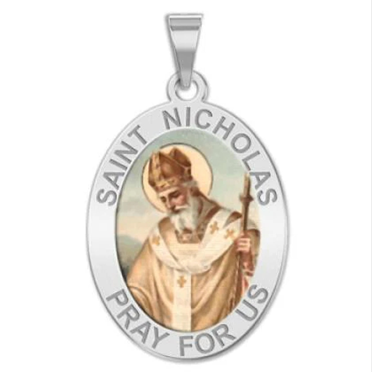 Saint Nicholas OVAL Medal "Color"