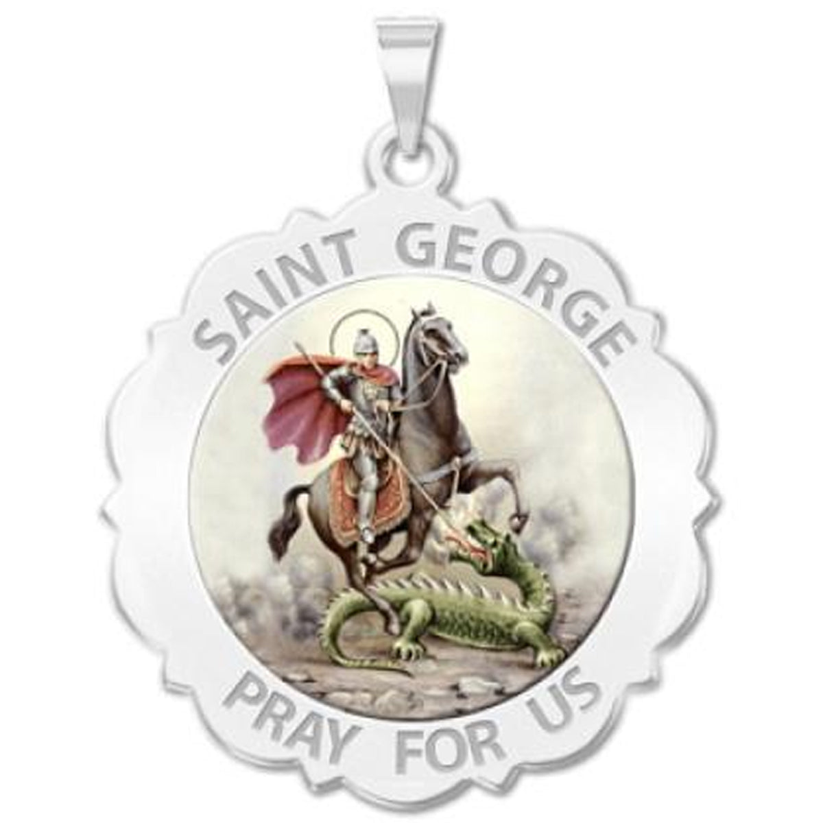 Saint George Scalloped Medal "Color"